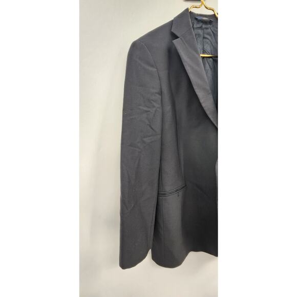 Men's Brooks Brothers 346 Wool Blend 2 Button Blazer 42R Black - Picture 3 of 9